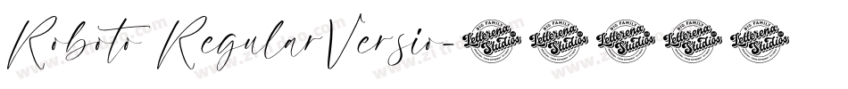 Roboto RegularVersio字体转换